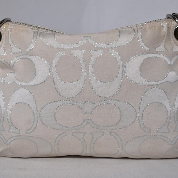 Authentic Coach Crossbody Bag White with Silver Trim - Picture 6 of 6